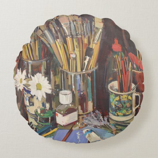 スタジオの静物画2012年 ラウンドクッション (正面)