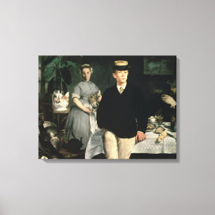 スタジオのManet の昼食会、1868年 キャンバスプリント