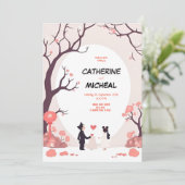 スタジオジブリスタイルペルソライズドウェディング招待状 招待状 (スタンド正面)