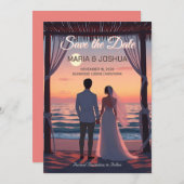 スタジオジブリ風 Save the Date ご案内 セーブザデート (正面/裏面)