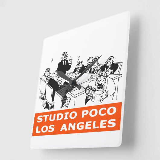 スタジオポコ スクエア壁時計 (傾斜)