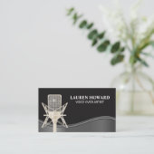 スタジオマイク | サウンドエンジニア歌手 名刺 (スタンド正面)