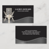 スタジオマイク | サウンドエンジニア歌手 名刺 (正面/裏面)