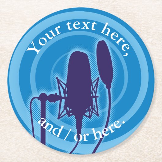 スタジオマイク ラウンドペーパーコースター (正面)