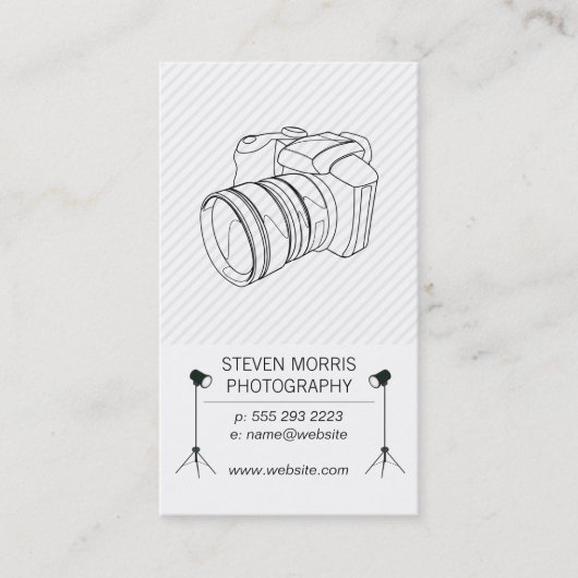 スタジオライト |写真家 |カメラ 名刺 (正面)
