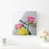 スタジオローズブーケ。 スクエア壁時計 (ホーム)