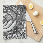 スタジオ40：ダブルスワールキッチンタオル キッチンタオル (四つ折り)