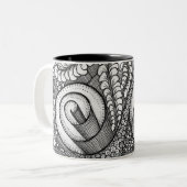 スタジオ40：二重スワールマグ ツートーンマグカップ (正面左)