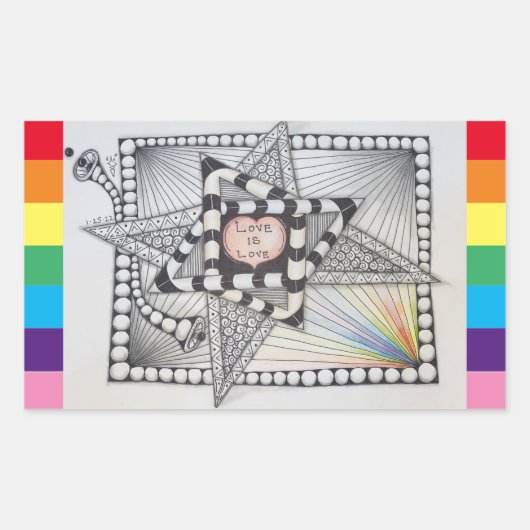 スタジオ40:愛は愛 長方形シール (正面)