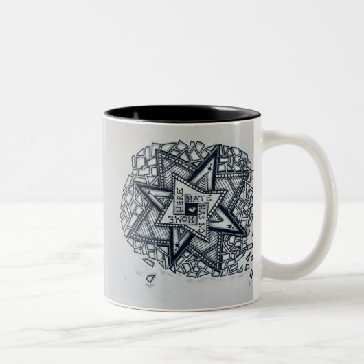 スタジオ40:憎しみは家を持っていないマグカップ ツートーンマグカップ (右)