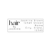 スタジオ オリジナル 返送先住所 エレガント ヘアスタイリスト セルフインキングスタンプ (デザイン)