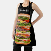 スタッおもしろいクハンバーガー食品キッチンテーマ エプロン (インサイチュ)