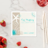 スタッお洒落フィッシュ+ビーチサンド結婚ズ スタンダードカクテルナプキン (インサイチュ)