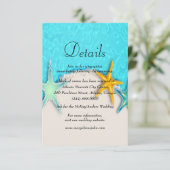 スタッかわいらしフィッシュ夏ビーチ結婚式詳細 エンクロージャーカード (スタンド正面)