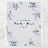 スタッエレガントフィッシュ&シークインズブルービーチワインラベル ワインラベル (シングルラベル)