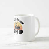 スタッカドライバフォークリフトドライバスタッカことわざ コーヒーマグカップ (正面右)