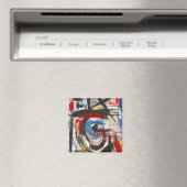 スタッカートハンド絵を描抽象芸術 マグネット (インサイチュ (食洗機))