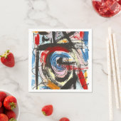 スタッカート絵を描ド・ハンド・抽象芸術・アート筆跡 スタンダードカクテルナプキン (インサイチュ)