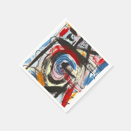スタッカート絵を描ド・ハンド・抽象芸術・アート筆跡 スタンダードカクテルナプキン (角)