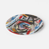 スタッカート絵を描ド・ハンド・抽象芸術・アート筆跡 ペーパープレート (アングル)