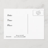 スタッキングティーカップステアパーティの招待状 インビテーションポストカード (裏面)