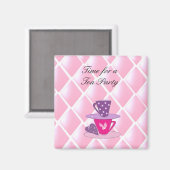 スタッキングティーカップ – ティーパーティー マグネット (正面/裏面)