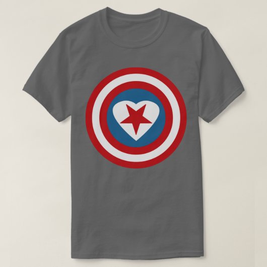 スタッキーシールドハートスター Tシャツ (デザイン正面)