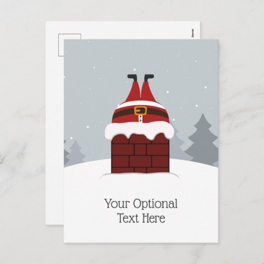 スタックおもしろいサンタカスタムーはがき シーズンポストカード (正面/裏面)