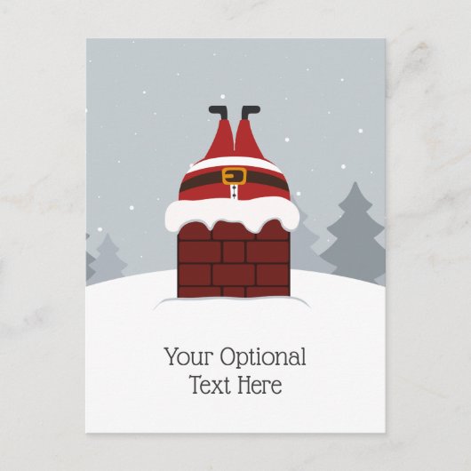 スタックおもしろいサンタカスタムーはがき シーズンポストカード (正面)