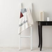 スタックおもしろいサンタ名前をカスタムするフリースブランケット シェルパブランケット (インサイチュ)