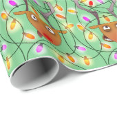 スタックしたトナカイ ラッピングペーパー (ロールコーナー)