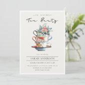 スタックカップアニーエイジ誕生日ティーパーティー招待状 サンキューカード (スタンド正面)