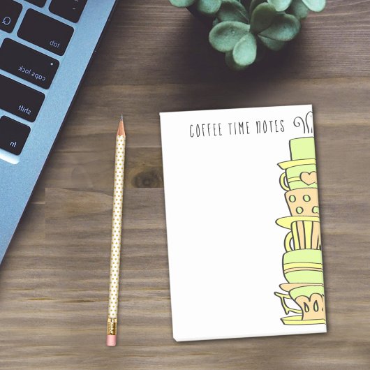 スタックカラフルパステルファンシーカップテンプレート ポストイット