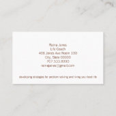 スタックストーンズビーチライフコーチカウンセラー 名刺 (裏面)