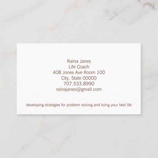 スタックストーンズビーチライフコーチカウンセラー 名刺 (裏面)