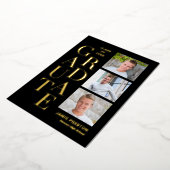 スタックチャームフォイル卒業アナウンス招待状 箔招待状 (回転した状態)