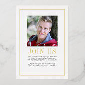 スタックチャームフォイル卒業アナウンス招待状 箔招待状 (裏面)