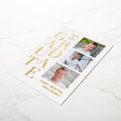 スタックチャームフォイル卒業アナウンス招待状 箔招待状 (回転した状態)