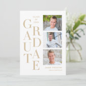 スタックチャーム編集可能カラー卒業招待状 招待状 (スタンド正面)