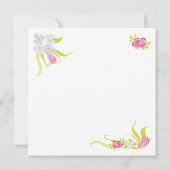 スタックビクトリアンティーカップブライダルシャワーティーパーティー 招待状 (裏面)