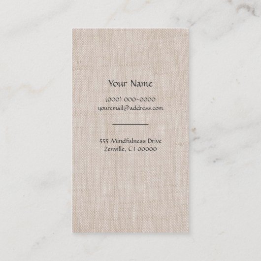 スタックホリスティックストーンズのウェルネスとヒーリングアート 名刺 (裏面)