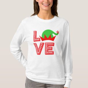 スタックラブデザイン、フェスティバルサンタハットクリスマス Tシャツ