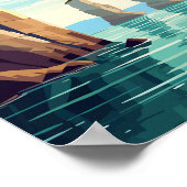 スタックロックスPembrokeshireヴィンテージ旅行 ポスター (角)