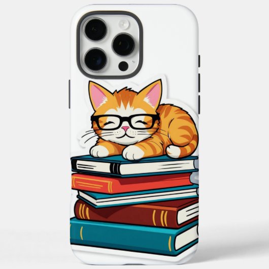 スタック上の賢い猫 Case-Mate iPhoneケース (裏面)