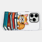 スタック上の賢い猫 iPhoneケース (裏面横)