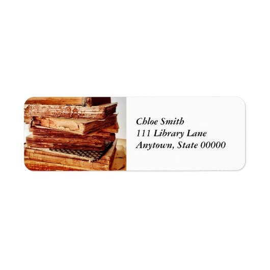 スタック住所 シールの古い本 ラベル (正面)