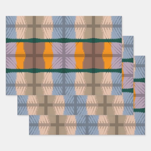 スタック可能なミラーリングセンセーショナルなパターン ラッピングペーパーシート (セット)