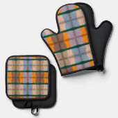 スタック可能なミラーリングセンセーショナルなパターン 鍋つかみ&鍋敷きセット (正面/裏面)