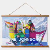 スタック文字ファミリー名休暇写真 吊り下げ型タペストリー (正面2)
