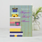 スタック素朴ギフトブライダルシャワーシック招待状 招待状 (スタンド正面)